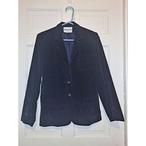 Present Co navy blue long sleeve blazer ribbed design size 11 12 jacket